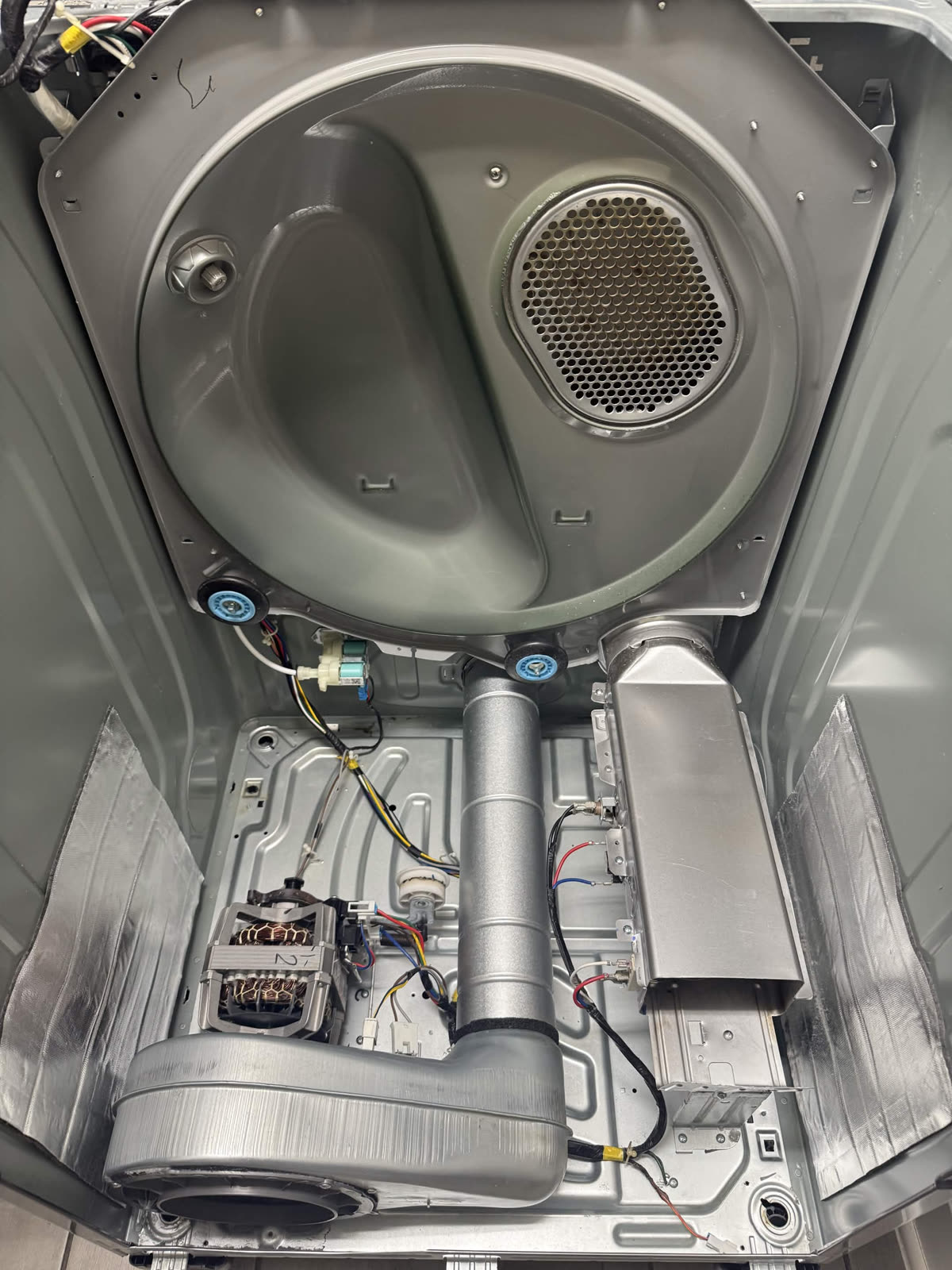 After dryer repair with the internal lint buildup cleaned out